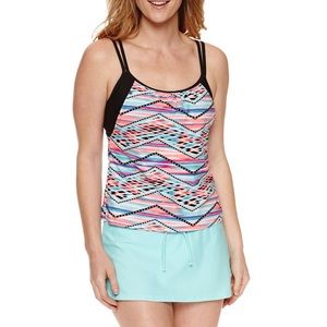 NWT Splashletics Striped Tanktini Top Size Small